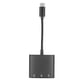 thumbnail image 1 of Adaptador de audio 3 en 1 USB C a 3,5 mm Tipo C a 3,5 mm y conector para auriculares USB C y puerto de carga Negro espacial, 1 of 5