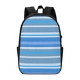 thumbnail image 2 of YFYANG 17" Laptop Backpack, Blue Woven Stripes Fashion Travel Work Backpack with USB and Headphone Cable Interface for Men and Women, 2 of 8