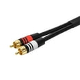 thumbnail image 2 of Monoprice Premium RCA Cable - 1.5 Feet - Black | 2 RCA Plug to 2 RCA Plug, Male to Male, 22AWG, 2 of 6