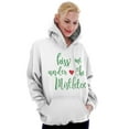 thumbnail image 4 of Christmas Kiss Me Under The Mistletoe Hoodie Sweatshirt Women Brisco Brands M, 4 of 6