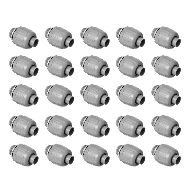 TAPDRA PVC Liquid Tight Connector 1/2 Inch Non Metallic 25 Pack Oil Resistant for Electrical Wiring Marine HVAC