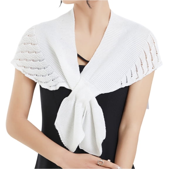 Inglocry Pashmina Shawls Scarfs Womens Soft Wrap for Evening Fashion Travel Casual Solid Color Shawl Wraps White 13 In