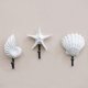 thumbnail image 3 of Wall Coat Hooks, 3pcs Resin Hanger Decorative Hooks (white), 3 of 3