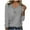 Gray, variant on Oalirro Polyester Long Sleeve Shirts for Women V Neck Solid Women Dressy Blouses Tops Casual Long Sleeve