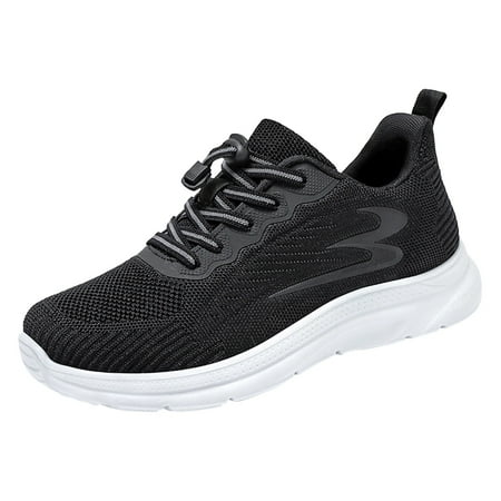 

ZIZOCWA Black Canvas Shoes For Women Women S Go Walk 5-Compatible With Honor Sneaker Fashion Summer And Autumn Women Shoes Fly Woven Mesh Breathable Comfortable Lightweight Casual Elastic Band Roadst
