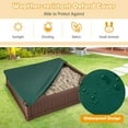 thumbnail image 6 of GVN Kids Outdoor Sandbox with Oxford Cover and 4 Corner Seats, Backyard Sandbox, Kid's Outdoor Furniture, Honey, Gift for Ages 2-8, 6 of 8