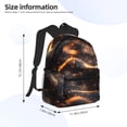 thumbnail image 5 of Gukieu Abstract Glowing Wave Pattern Print Backpack, Waterproof Backpack with Adjustable Shoulder Straps, Suitable for Campus, Business, Travel, Unisex, 5 of 6