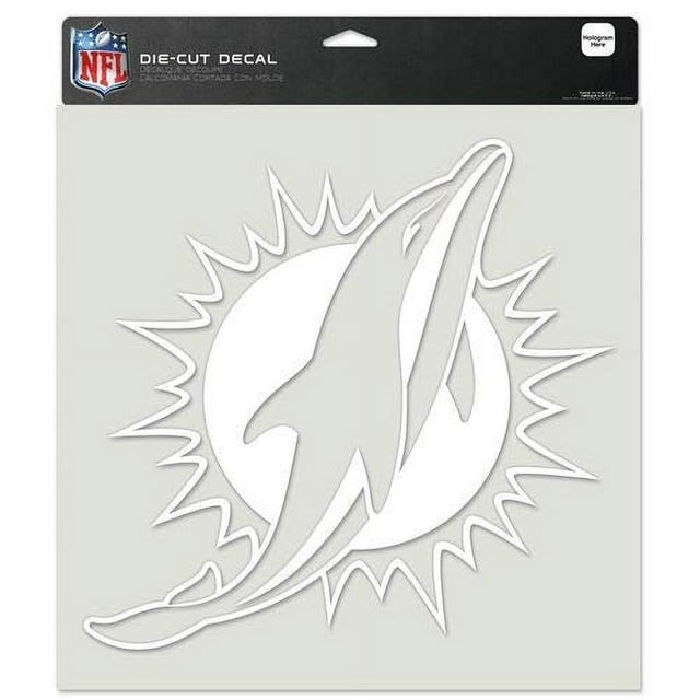 Calcomanía troquelada de los Miami Dolphins de la NFL de WinCraft, de 8"x8" y del color del equipo