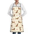 thumbnail image 2 of Zufioo Heart Dachshund for Lock Hem Apron with Pockets, Stain and Oil Proof Tie-down Apron for Cooking Barbecue Restaurant, Unisex-One Size, 2 of 9