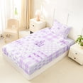 thumbnail image 4 of Manfei Purple Castle Bowknot Twin Sheet Sets For Kids,Princess Bow Print Bedding For Girls,3 Pieces, 4 of 6