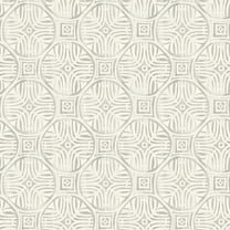 Chesapeake Sandee Grey Medallion Wallpaper, 20.5-in by 33-ft