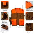 thumbnail image 5 of BASSDASH Unisex Upland Game Field Water-Resistant Bird Hunting Vest with Multi Pockets Brown/Orange Men Women FV11, 5 of 7