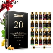 MAYJAM Aromatherapy Essential Oils Set, 100% Pure Therapeutic, for Diffusers, Massage, Relaxation, DIY Soap Candle Making (20 x 5ML)
