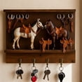 thumbnail image 1 of Western Saddle Key Holder Wall Mount Desktop Ornament Exquisite Miniature Horse Sculpture with Hook for Home, 1 of 3