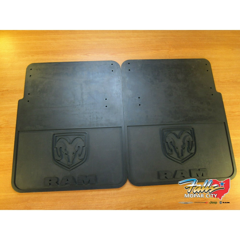 20102018 Dodge RAM 3500 Dually Rear Rubber Black Heavy Duty Mud Flaps