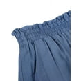 thumbnail image 7 of STARVNC Women Hollow Out Ruffle High Waisted Smocked Pocket Shorts, 7 of 7