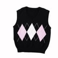 thumbnail image 2 of Babysbule Plus Size Womens Sweaters New Arrivals Women's Sweater New Style College Style Sleeveless Sweater Vest Clearance Women's Fashion, 2 of 4