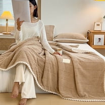 Weighted Blankets for Adults, 79" x 59" InsCrazy Extra Thick Flannel Fleece Blanket with Double Layer Ideal Office Nap Cover Warm Cozy Blanket for Bed Or Couch