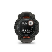 Garmin Instinct 3 Solar 50 mm, Rugged Outdoor GPS Smartwatch, Built-in Flashlight, Up to 28 Days of Battery Life, Black with Charcoal Band with Wearable4U Bundle