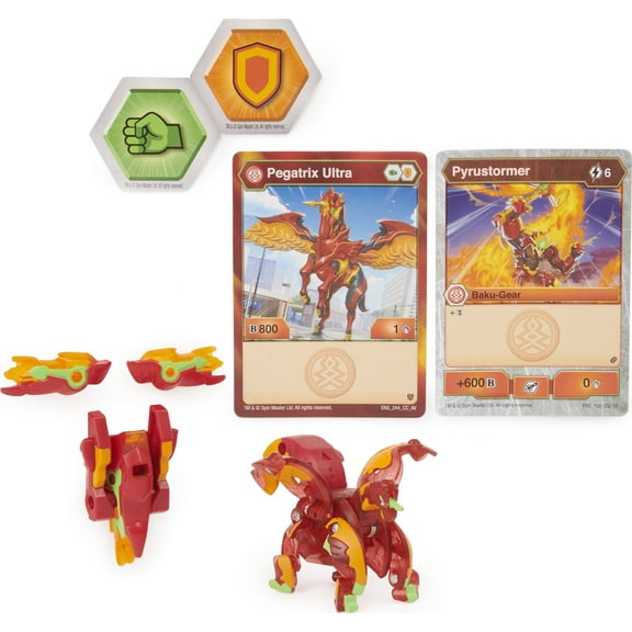 Bakugan Ultra, Pegatrix with Transforming Baku-Gear, Armored Alliance 3-inch Tall Collectible Action Figure