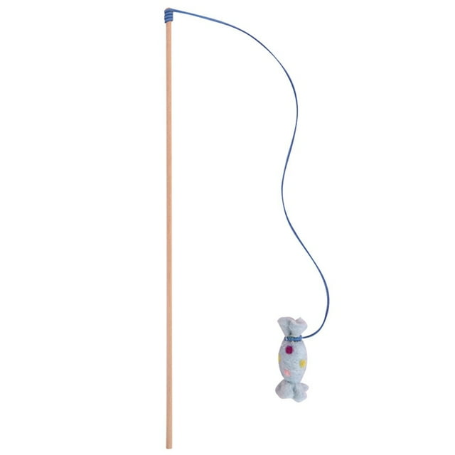 Cat Wood Wand Creative Candy Design Cat Teaser Wand Kitten Interactive Toy