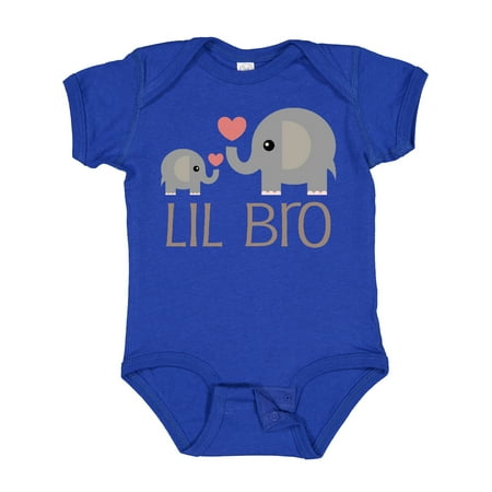 

Inktastic Lil Bro Matching Elephant Gift Baby Boy Bodysuit