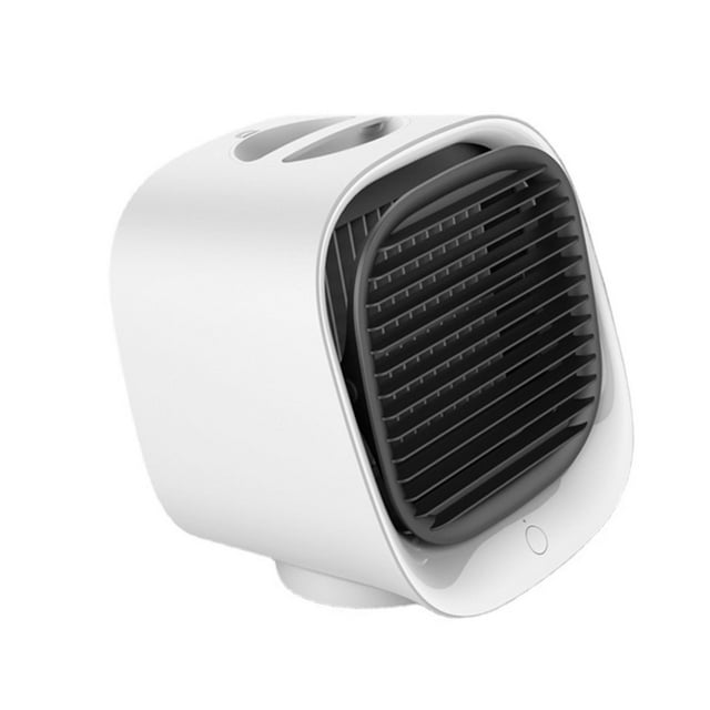 Enfriador De Aire Personal, Ventilador De Aire Acondicionado Portátil Con Luz LED Colorida Alimentada Por USB De Bajo Ruido Para Dormitorio, RV Y Coche