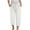 White, variant on GEWSEY Capris for Women Casual Summer Loose Comfy Drawstring Wide Leg Capri Pants with Pockets (Blue, L)