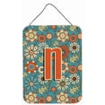 thumbnail image 1 of Carolines Treasures CJ2012-NDS1216 Letter N Fleurs Rétro Bleu Mur et Porte Suspendus Imprimés, 1 of 1