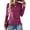 Dark Purple&01#1125G, variant on Women Long Sleeve Tops Blue Side Drawstring Crewneck Shirts for Women Fall Winter Basic Pullover Tops for Women