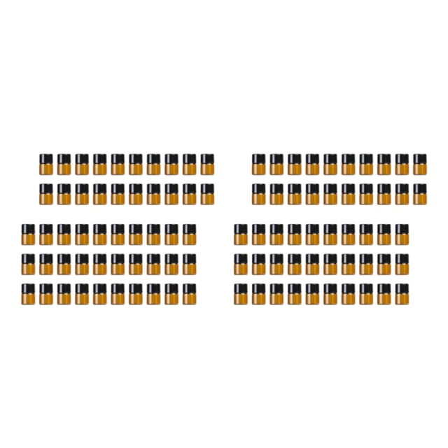 Seitruly 50x Botellas de vidrio recargables Durable Mini para de fragancias 3ml Enchufe combinado Type4