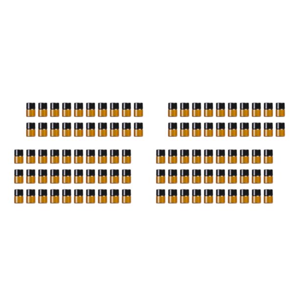 Botellas de vidrio Qarigey 50x recargables Mini de 2 ml