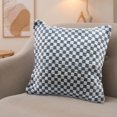 thumbnail image 2 of Cotton Handwoven Cushion Checkered Blue - Set of 2, 2 of 4