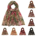 thumbnail image 3 of Clearance Scarf Women Fashion Print Chiffon Square Head Scarf Lightweight Neck Scarves Hair Bandana Neckerchief, 3 of 3