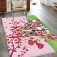 thumbnail image 2 of Area Rugs 2.7'x5', Valentine's Day Carpet for Living Room Bedroom Dining Room, Watercolor Funny Dogs Love Roses Spring Pink Throw Kitchen Rugs Non Slip Washable Rectangle Indoor Outdoor Rugs, 2 of 8