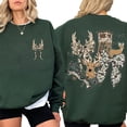 thumbnail image 3 of Hunting Season Sweatshirt – Old School Camo Deer Hunting Sweater, Hunt Bow Coquette Pullover, Fall Outfit Gift for Her, 3 of 7