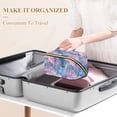 thumbnail image 3 of FORMRS Makeup Bag Travel Cosmetic Organizer for Women Fold Flat Zipper Pouch with Handle, Pink Marble Pattern, 3 of 8