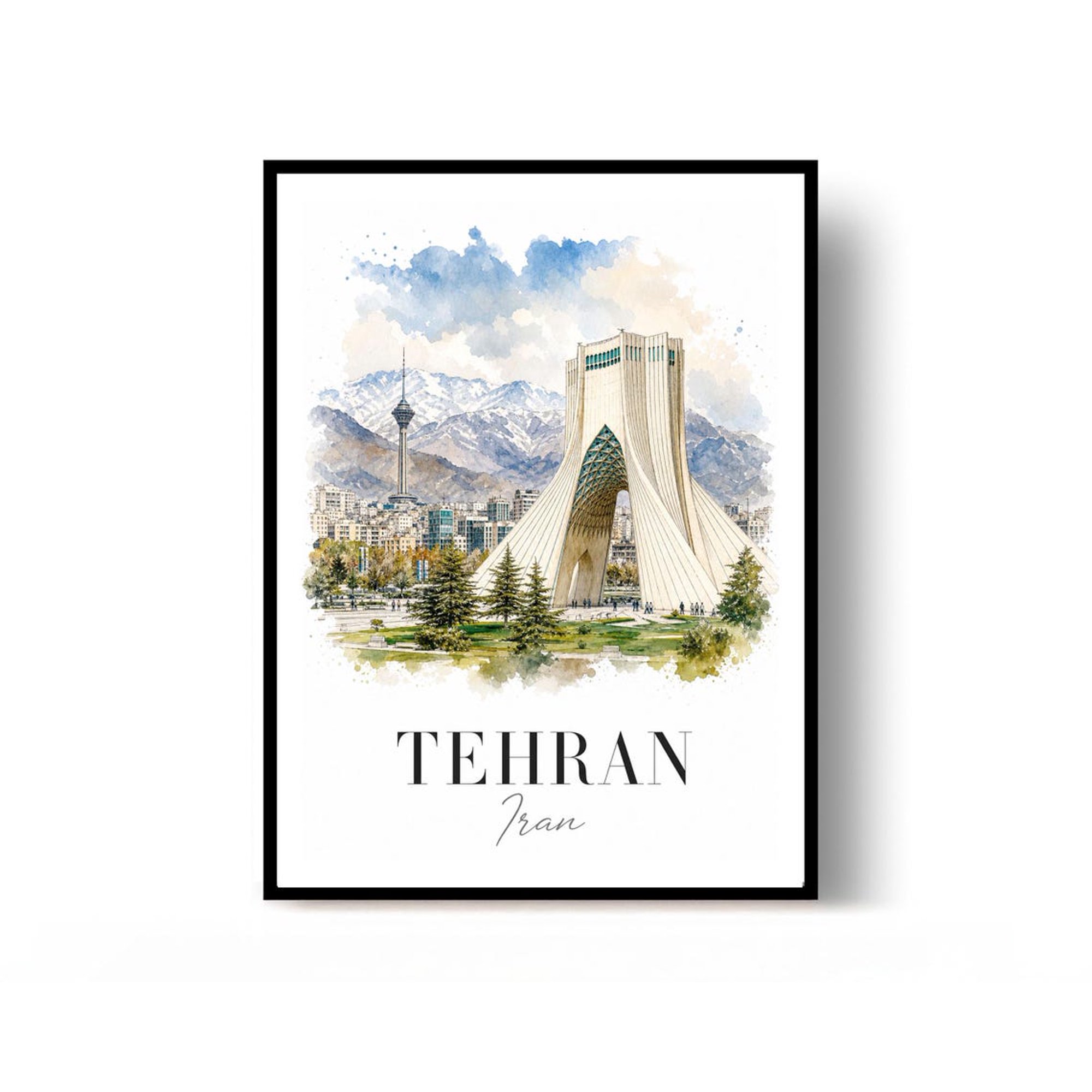 Tehran Iran Travel Print Wall Decor