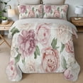 thumbnail image 4 of Davulos Queen Quilt Bedding Set 3 Pieces Lightweight Soft Bedspreads Coverlets with 2 Pillow Shams Pink Flowers Bedding Sets for All Season, 4 of 8