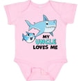 thumbnail image 3 of Inktastic My Uncle Loves Me with Cute Sharks Boys or Girls Baby Bodysuit, 3 of 5
