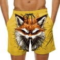 thumbnail image 2 of Hfnxid Big and Tall Men's Athletic Capris Cotton Linen Quick Dry Shorts Drawstring Workout Lounge Trouser Summer Travel Vacation Pants Yellow XL, 2 of 7