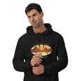 thumbnail image 3 of Adventure Awaits Unisex eco raglan hoodie (Black, XS), 3 of 3