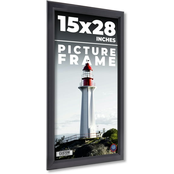 15x28 Frame Black Passaggi Solid Wood Picture Frame Width 1.5 Inches | Interior Depth 0.5 Inches |