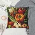thumbnail image 2 of Qinduosi Vegetable Fruit Print Corduroy Throw Pillow Covers,Inches,Pillow Cushion Cases,Throw Pillows for Couch Bedroom Living Room White, 2 of 5