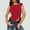 Red, variant on Women‌ One Shoulder Sleeveless Top Asymmetric Hem Button Detail Crop Tank Casual Summer Fashion