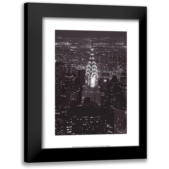 BRAUN Studio 12x14 Black Modern Framed Museum Art Print Titled - Chrysler Building