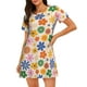 thumbnail image 1 of Disketp Groovy Daisy Flowers para Camisón Corto de Manga Corta para Mujeres, Camisón Cómodo con Escote Redondo, Bonito y Confortable, 1 of 6