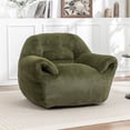 thumbnail image 2 of New Bean Bag Chair with Ottoman, Modern Giant Bean Bag Couch Sofa with Footstool, Lounge Large Bean Bag Chairs for Adults Teens, Comfy Faux Fur Reading Chair for Bedroom, Living Room, 2 of 10