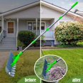 thumbnail image 2 of Heavy Duty Thatch Rake & Lawn Dethatcher with Adjustable Angle Head - Double-Sided Sharp Tines for Weeding Hard Soil, Moss, & Spring Yard Maintenance, Long Non-Slip Handle, 2 of 8