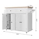 thumbnail image 5 of Yeshouse Isla de cocina, carrito de almacenamiento de 109 cm con 2 cajones y 4 puertas, isla de cocina rodante con encimera grande, especiero, bodega y espacio para gabinetes, 5 of 9